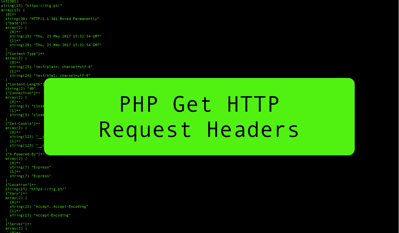 PHP Get HTTP Request Headers Get headers 